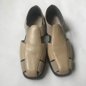 CABIN CREEK Womens Shoes Leather Beige Size 7 M